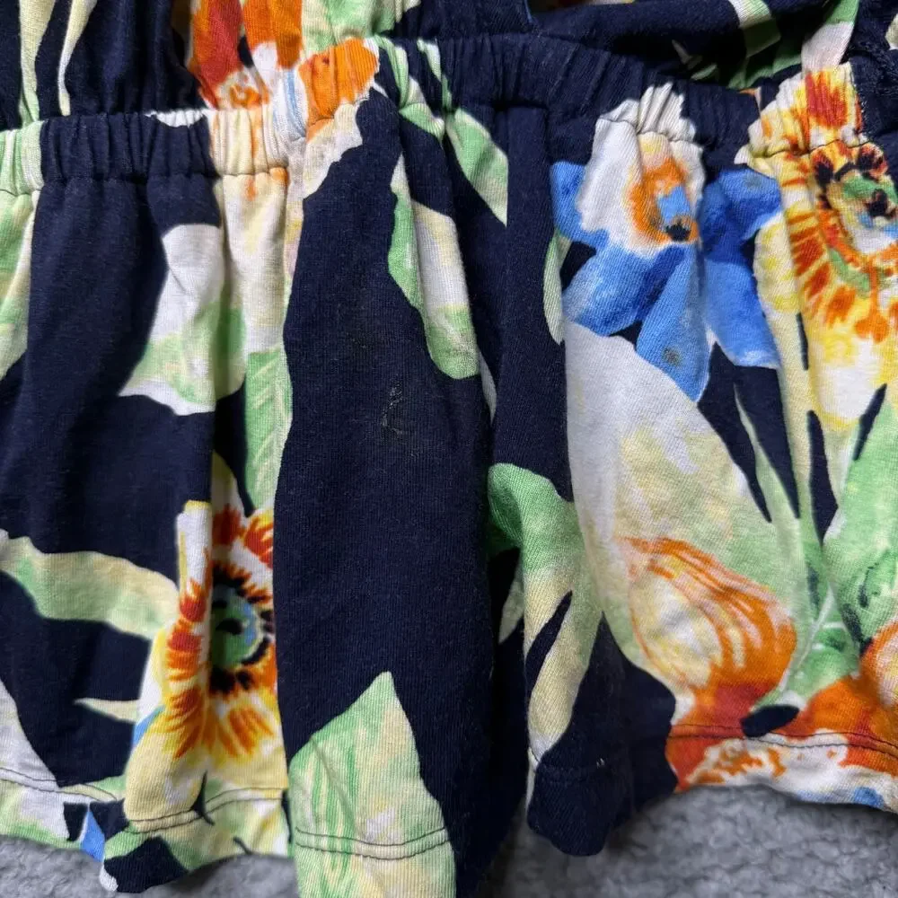 Ralph Lauren Blouse Women's Large Blue Floral Ruffle Sleeve Top - Picture 10 of 10